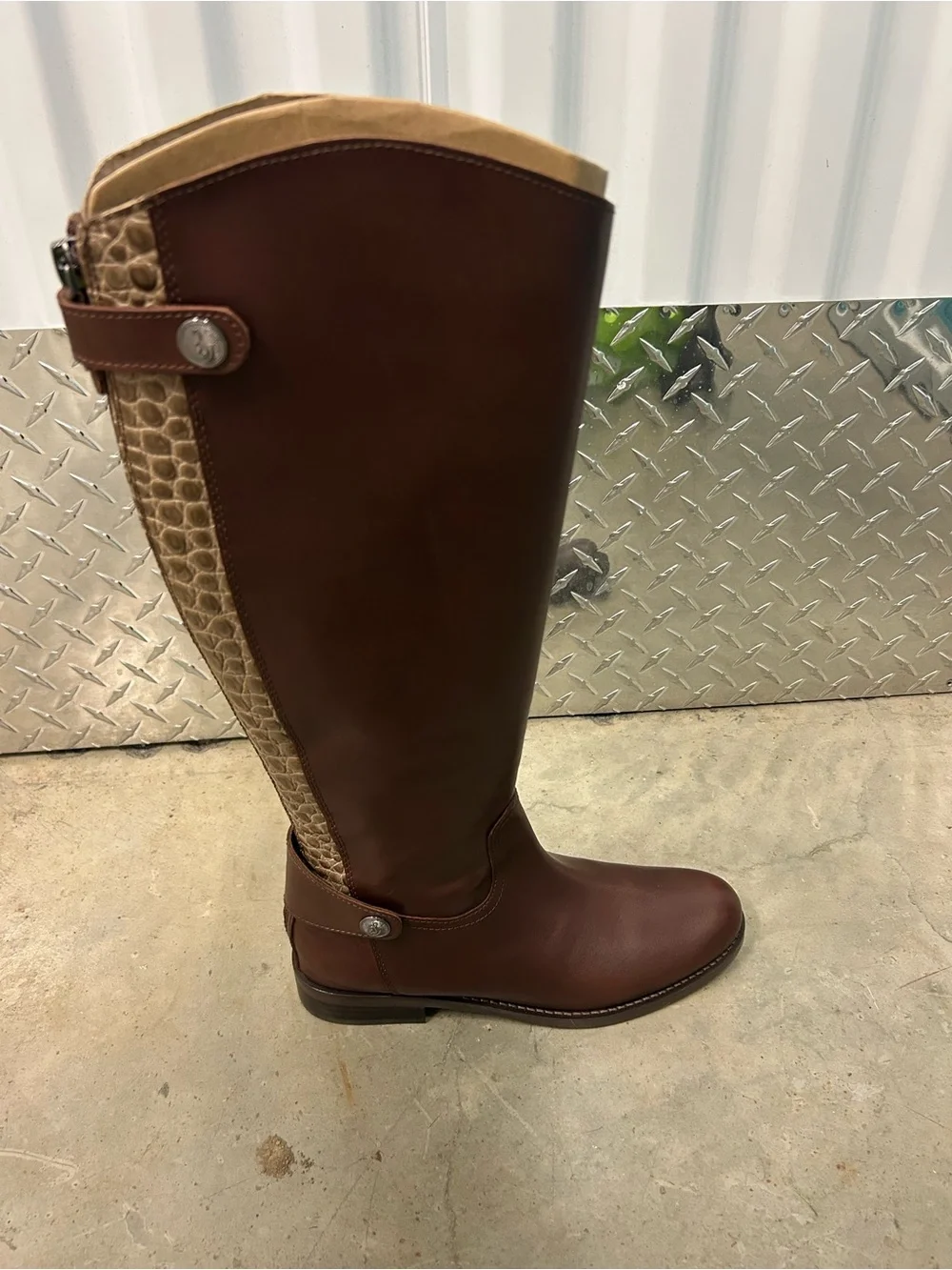 Sam Edelman Over-the-Knee Riding Boots in Brown Leather
